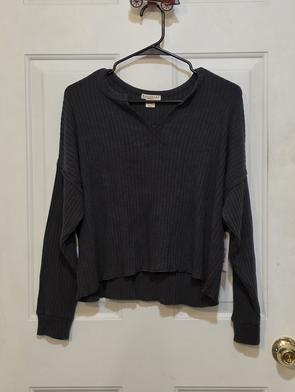 Billabong Ribbed Crew Sweater - Charcoal